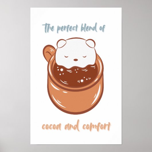 De perfecte mix van cacao en comfort poster (Voorkant)