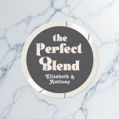 De perfecte mix van moderne boho-bruiloft ronde kartonnen onderzetter