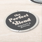 De perfecte mix van moderne boho-bruiloft ronde kartonnen onderzetter (Gebogen)