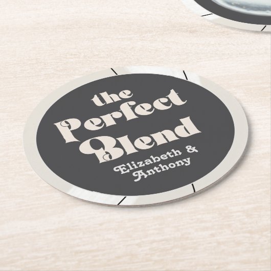 De perfecte mix van moderne boho-bruiloft ronde kartonnen onderzetter (Gebogen)