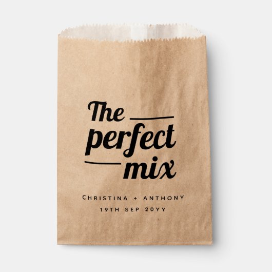 De perfecte Mix Wedding Snack Favor Bag Bedankzakje (Voorkant)