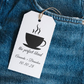 De Perfecte Mix Zwart Witte Bruiloft Cadeaulabel