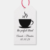 De Perfecte Mix Zwart Witte Bruiloft Cadeaulabel (Voorkant)