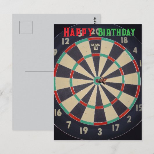 De perfecte opname: Bullseye op het dartbord, Briefkaart (Voorkant / Achterkant)