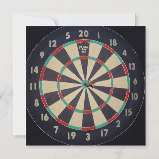De perfecte opname: Bullseye op het dartbord, Kaart (Achterkant)