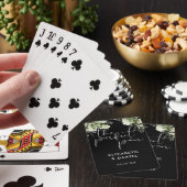 De Perfecte Paar Bloemige Groene Huwelijksgunst Pokerkaarten (Insitu)