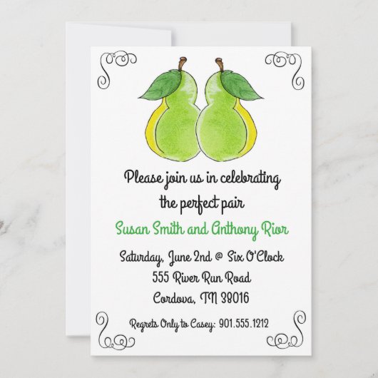 De perfecte paar bruids douche uitnodiging (Voorkant)