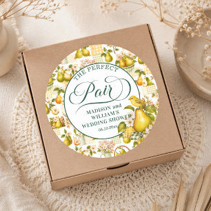 De Perfecte Paar Cottagecore Trouw Bruiloft Ronde Sticker