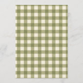 De Perfecte Paar Gingham Bruidsfeest Kaart (Achterkant)