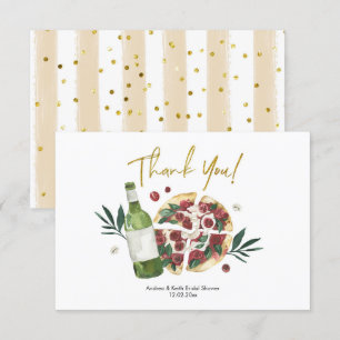 De Perfecte Paar Pizza en Bier Bedankkaart