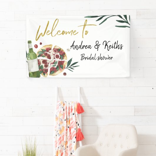 De perfecte Paar Pizza en de grote banner van Beer (Insitu)