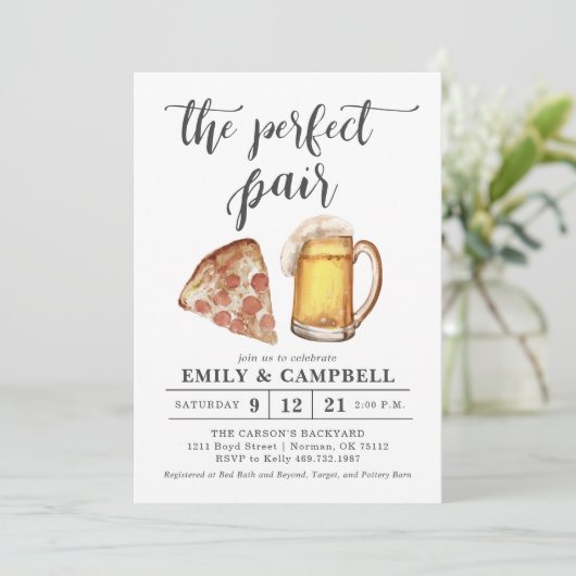 De Perfecte Paar Uitnodiging (Staand voorkant)