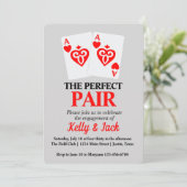 De Perfecte Paar Verlovingsfeest Kaart (Staand voorkant)