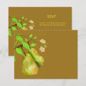 De perfecte paarse RSVP Kaartje (Voorkant / Achterkant)