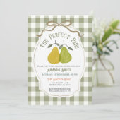 De perfecte paaruitnodiging Pear vrijgezellenfeest Kaart (Staand voorkant)
