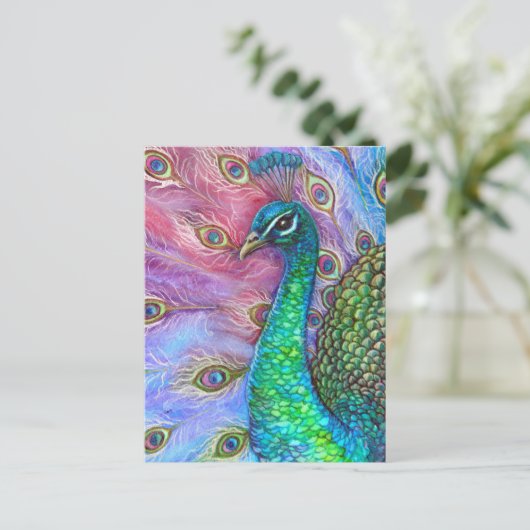 De perfecte pacock. briefkaart (Staand voorkant)