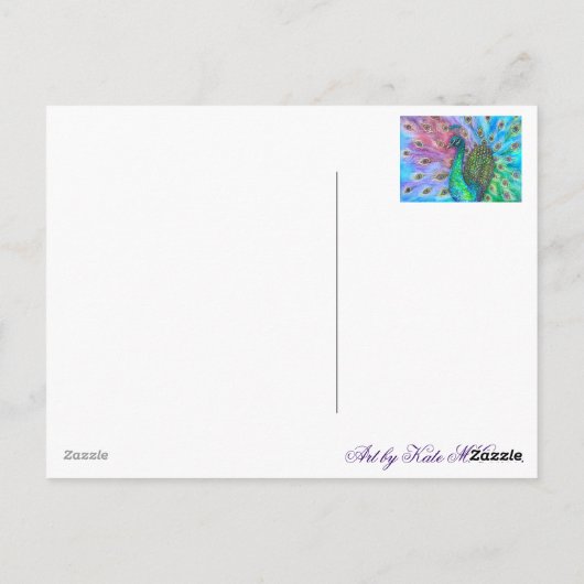 De perfecte pacock. briefkaart (Achterkant)
