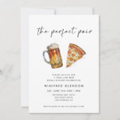 De perfecte Pair Pizza en Bier Vrijgezellenfeest Kaart (Voorkant)