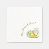 De Perfecte Peer Groen Bloemmotief Servet (Voorkant)