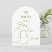 De perfecte peer handgetekende Vrijgezellenfeest Kaart (Staand voorkant)