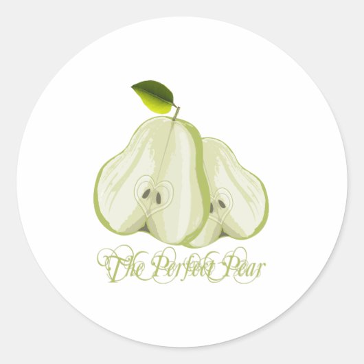 De perfecte peer ronde sticker (Voorkant)