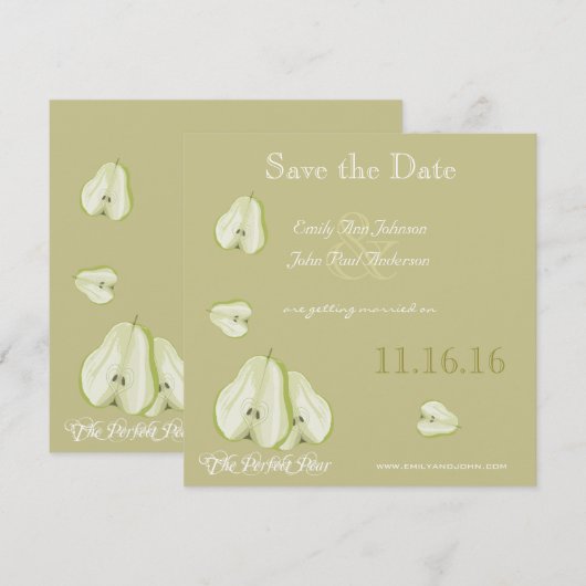 De perfecte peer Save the Date (Voorkant / Achterkant)