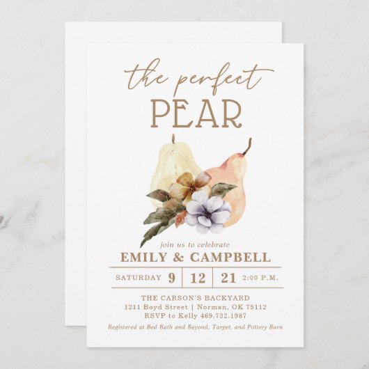 De Perfecte Peer Uitnodiging (Voorkant / Achterkant)