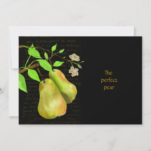 De perfecte peren zwart kaart (Voorkant)
