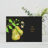 De perfecte peren zwart kaart (Staand voorkant)