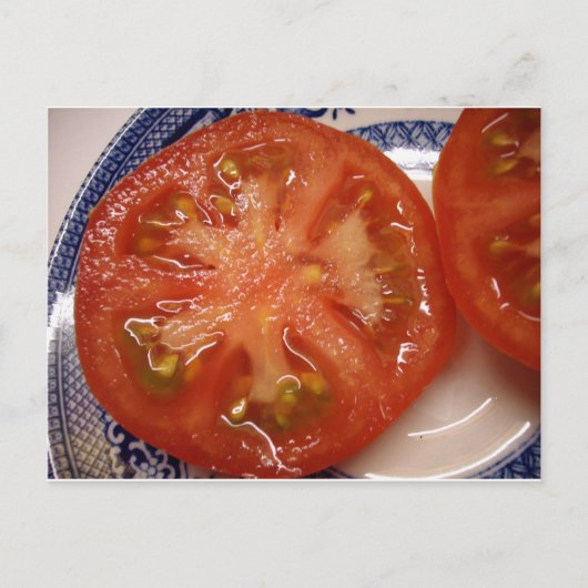 De perfecte Slice Tomato Briefkaart (Voorkant)