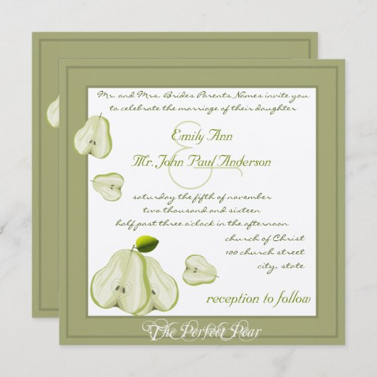 De perfecte uitnodiging voor het huwelijk (Voorkant / Achterkant)