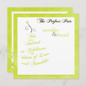 De perfecte uitnodiging voor 'Pear'-bruiloft (Voorkant / Achterkant)