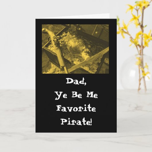 De perfecte Vaderdag kaart voor een piraat! (Gele Bloem)
