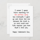 De perfecte Valentijnsdag Kaart (Voorkant / Achterkant)