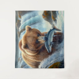 De perfecte vangst wandkleed