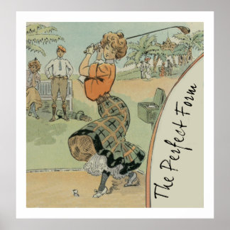 De perfecte Woman Golfer Poster