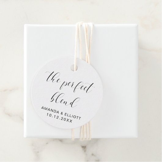 De perfecte zwarte witte Typografie Weddenschap Bedankjes Labels (In situ)