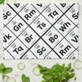 De periodieke balk theedoek (Gevouwen)