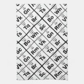 De periodieke balk theedoek (Verticaal)