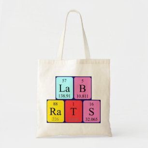 De periodieke canvas tas van de lijstnaam van de R