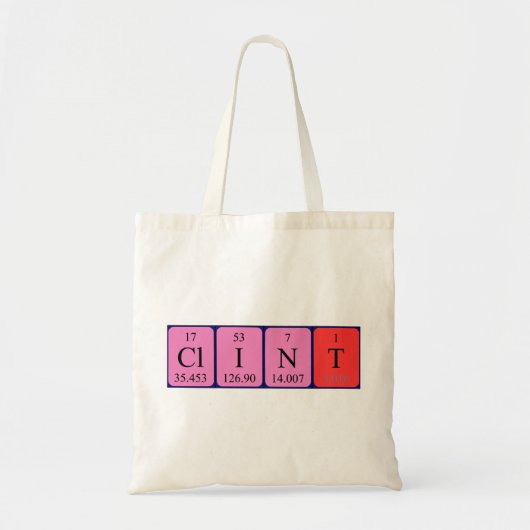 De periodieke canvas tas van de Naam van de Klint (Voorkant)
