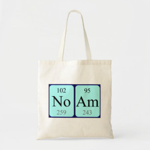 De periodieke canvas tas van de naam van het noam 