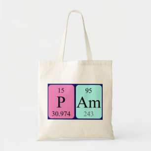 De periodieke canvas tas van de naam van het zakje