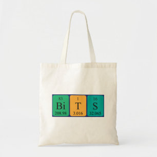 De periodieke canvas tas van het woord van beetjes