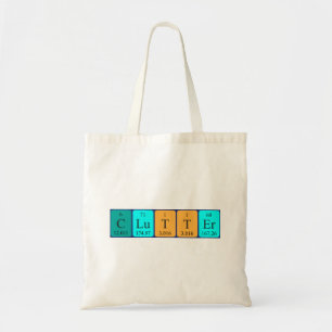 De periodieke canvas tas van het woordwoord van de