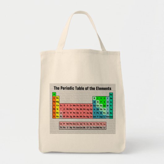 De periodieke lijst (Eenvoudige w/ Element achterg Tote Bag (Voorkant)