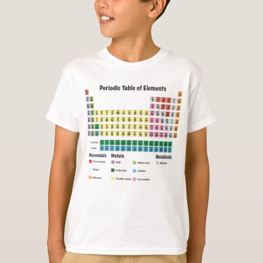 De periodieke lijst van elementen t-shirt (Voorkant)