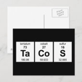 De Periodieke Lijst van taco's Briefkaart (Voorkant / Achterkant)