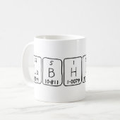 De periodieke mok van de lijstnaam van de Hunk van (Voorkant links)