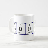 De periodieke mok van de lijstnaam van de Hunk van (Voorkant links)